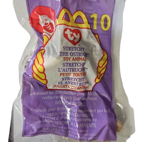 1999 McDonalds TY Stretchy The Ostrich 10 New in Package - Picture 1 of 2